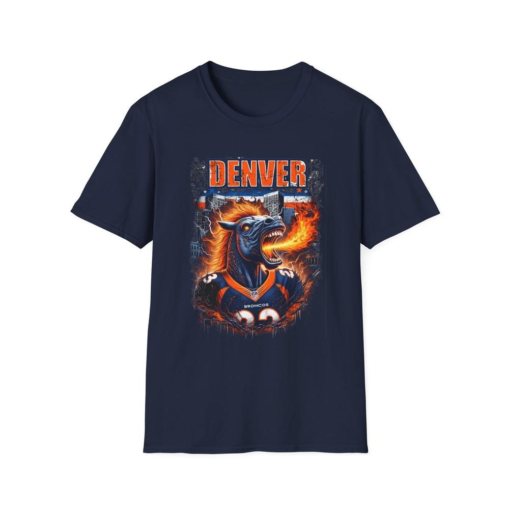 

Denver Broncos Horror Mash Up T-Shirt - Spooky NFL Fan Gear S