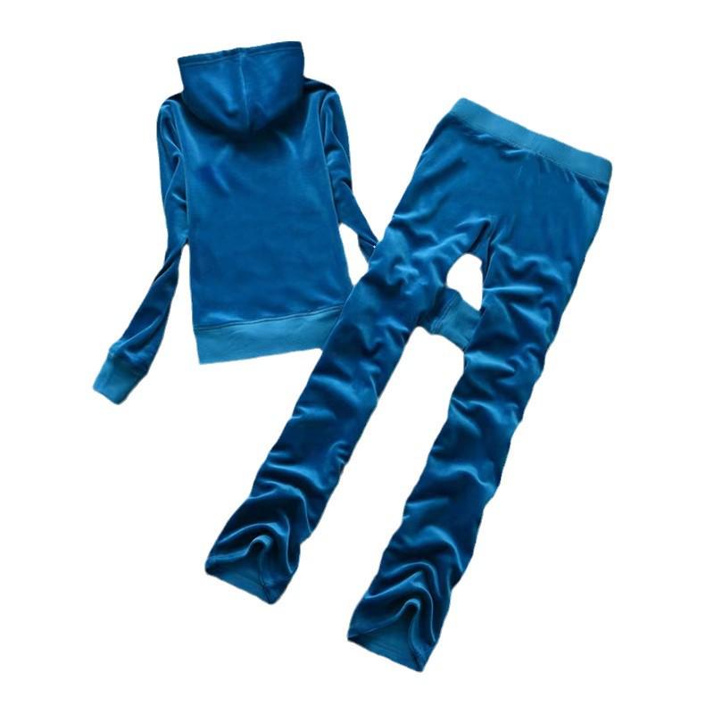 Women's Velvet Casual Sportswear Set: Solid Color Cardigan Hoodie & Slim Fit Sweatpants