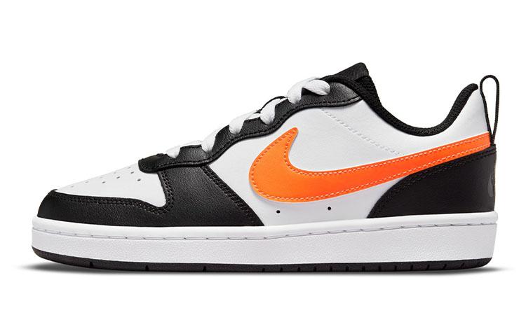 Nike Court Borough 2 Low White Black Orange GS BQ5448-115