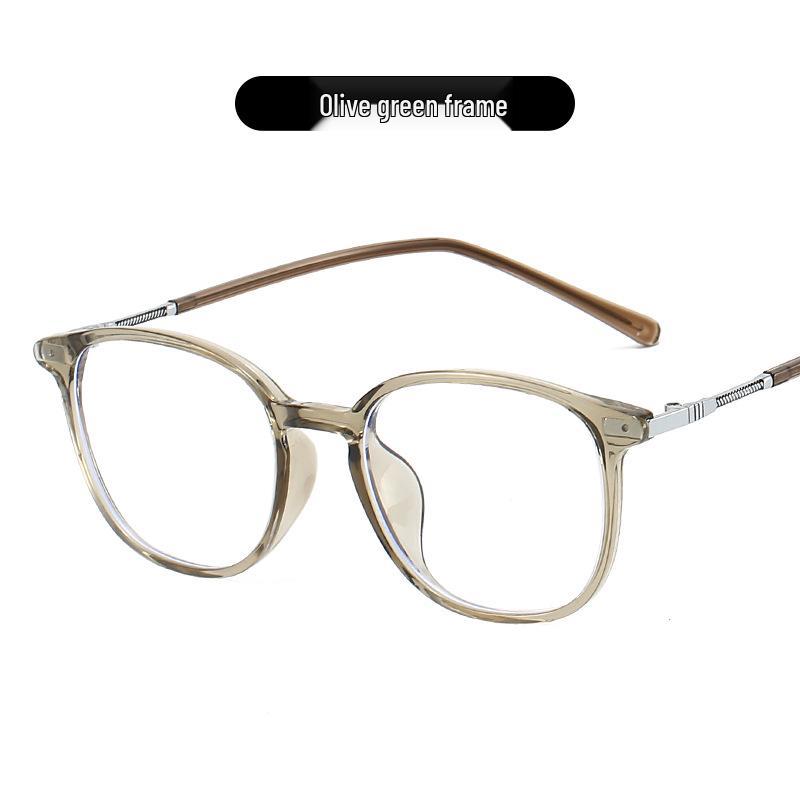 Square Frame Glasses for Women: TR90 Metal, Anti-Blue Light, Prescription/Non-Prescription Lenses, Slimming Design for Large Faces, No Makeup Style