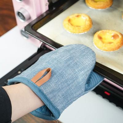 Mini Guanti da Forno Resistenti al Calore Presine da Cucina con Palmo in Neoprene Anello in Ecopelle Supporto Anti-Scottatura Guanti da Forno Guanti da Cucina e Cottura