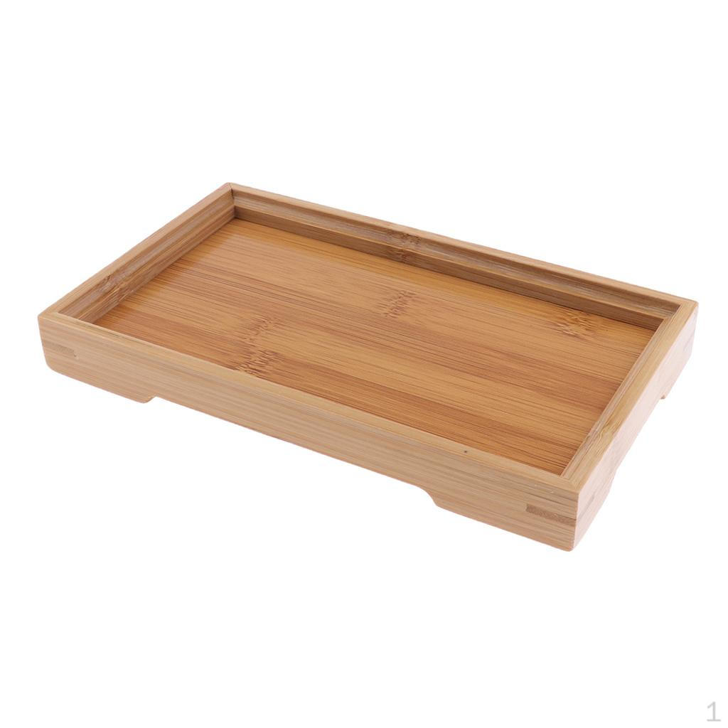 Large Wooden Serving Tray, Various Types Of Dishes