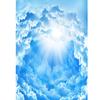 Blue Sky Wallpaper White Clouds 3d Wall Mural, Sunlight Through Clouds Mural For Living Room Bedroom Office Ceiling Wallpaper