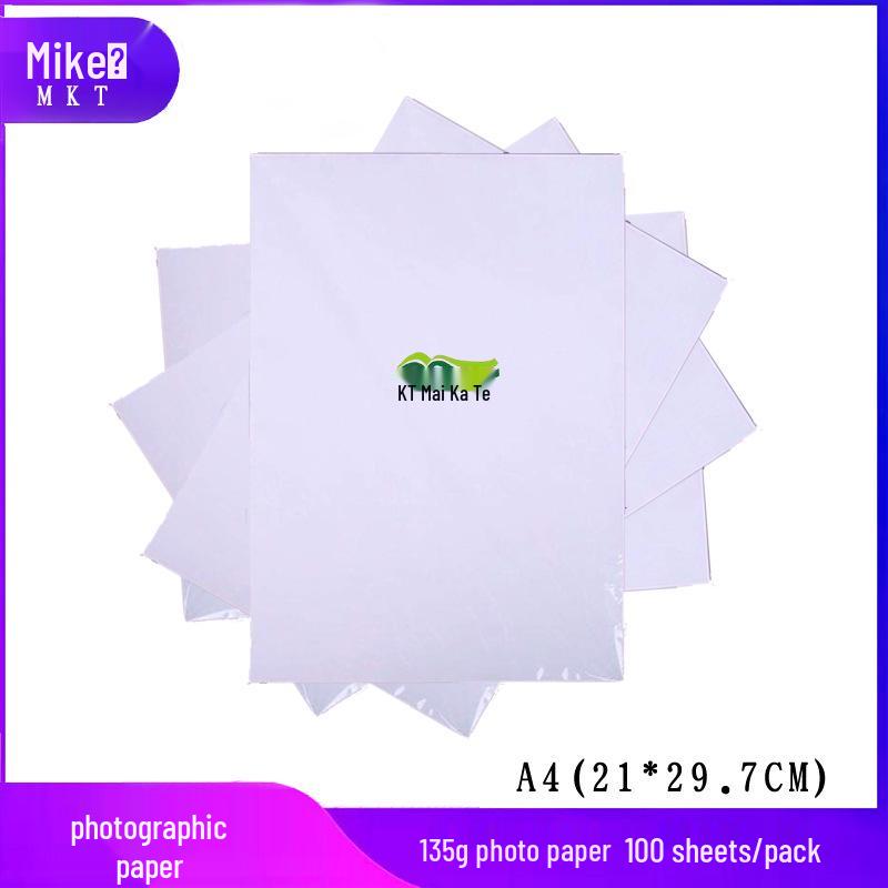 High Gloss Inkjet Photo Paper for Color Printing, A3/A4 Size