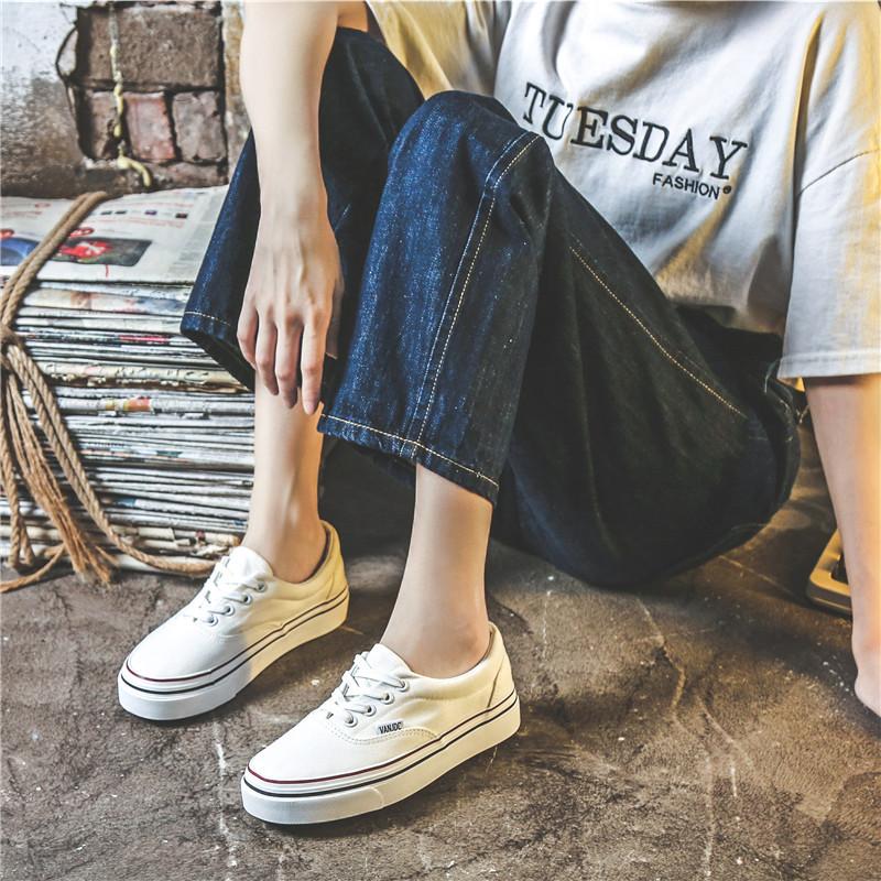 Casual Flat Shoes Canvas Sports Shoes Women's Outdoor Solid Color Light Sports Women's Vulcanized Shoes Thick Sole Versatile