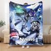 Custom Name Murder Drones Theme Printed Blanket - Perfect for Couch, Bed, Travel & Outdoor Use | Machine Washable, Cozy & Durable.