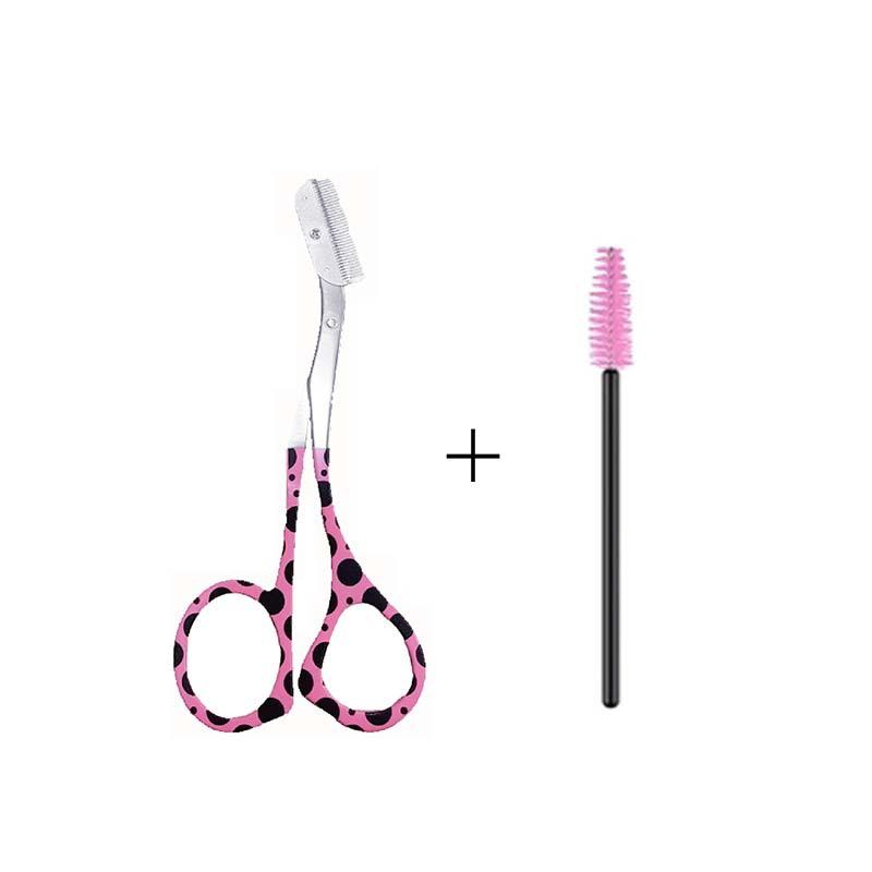 2pcs Stainless Steel Eyebrow Scissors With Eyebrow Comb High Quality Makeup Scissors Eyebrow Trimming Knife Hair Remover Shaver