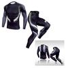 Men Tight Fitness Suit Quick Drying 2 Piece Breathable Workout Suit with Gel Pad for Exercise