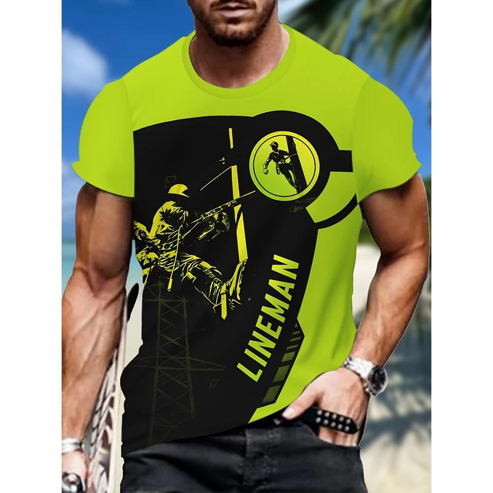 Vacanza Spiaggia Hawaiana Stampa 3D Sportiva Asciugatura Rapida Traspirante Maglietta da Uomo Abbigliamento Casual Moda Streetwear Manica Corta Top