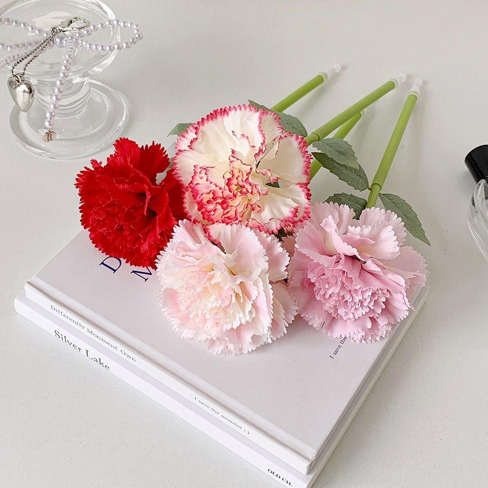 0.5mm Gel Pen Simulated Carnation Writing Pen New Roller Ball Pen Mother's Day