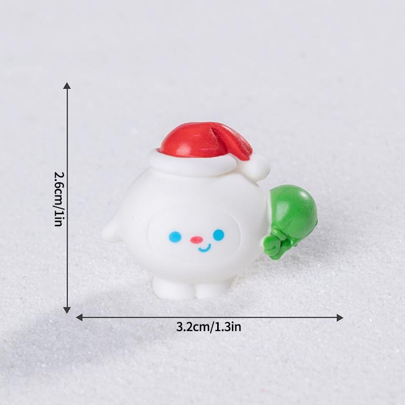 

2026 Mini Christmas Desktop Ornament Snowman Elk Snowman Resin Figurines Micro Landscape Navidad Xmas New Year Decor