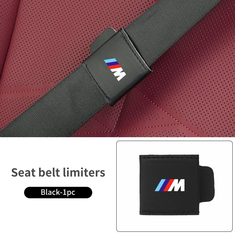 

2025 Hot Seat Belt Button Buckle Stop Universal Fit Stopper Kit Black Car Safety Seatbelt Stopper For BMW X3 X5 M5 M3 E46 E90 E6