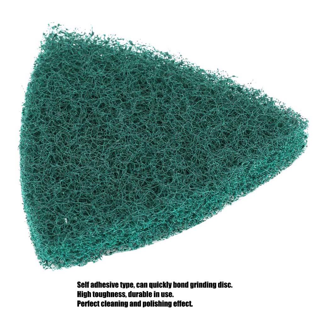 5pcs Triangle Scouring Pad Polishing Pad Self Adhesive Plate Grinding Machine Accessories