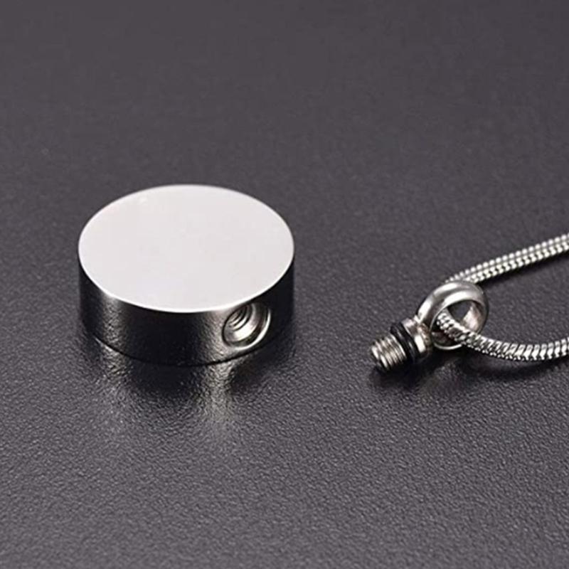 Stainless Steel Pet Paws Print Memorial Necklace Lockets With Cremation Ashes Furs Container For Pet Loss Remembrances