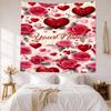 Rose Custom Your Name Wall Decor Tapestry Art For Pet Memorial Birthdaywedding Party Backdrop Family Gift