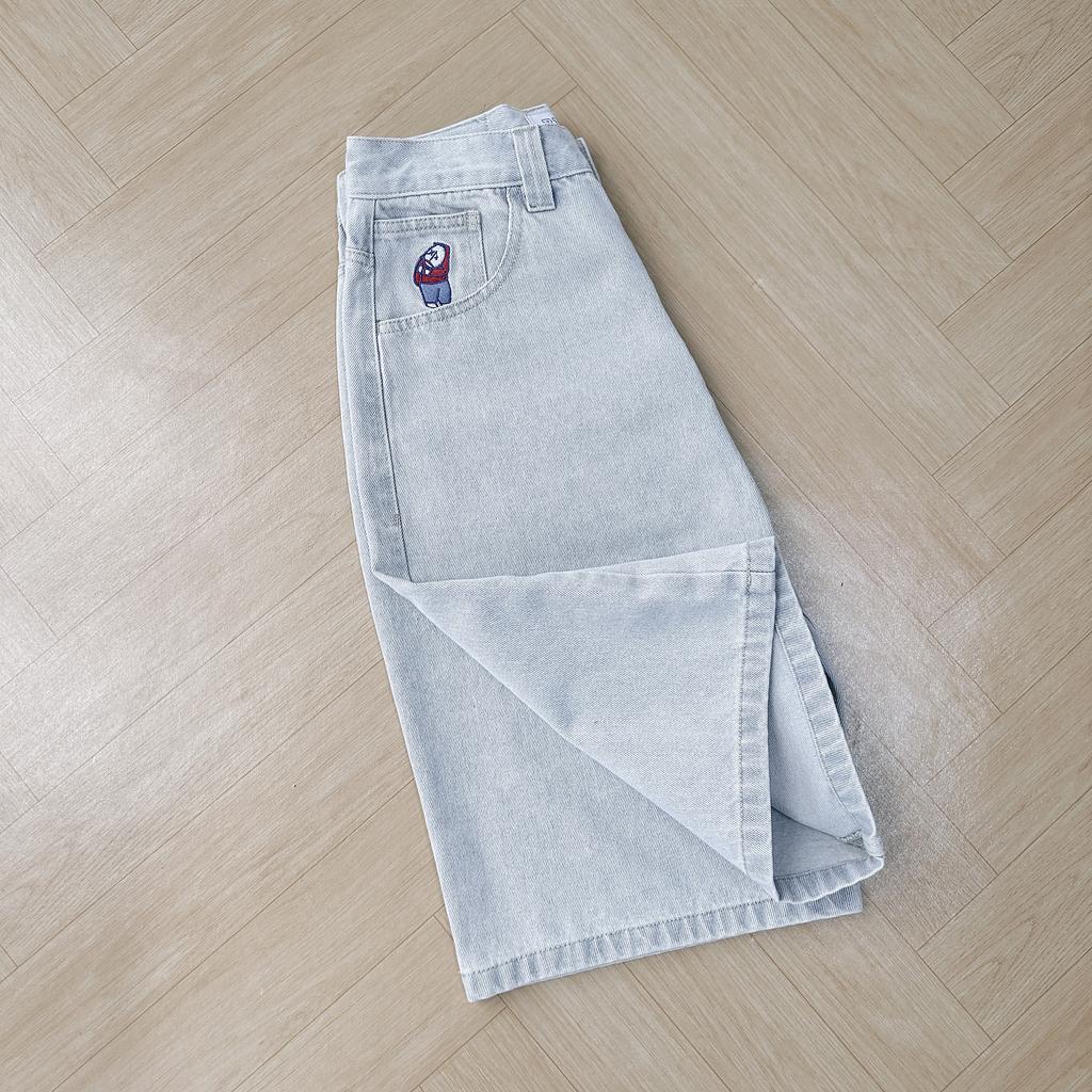 Jeansi RogueWave Y2K pentru Bărbați Streetwear Jeansi Largi Broderie Denim Casual Pantaloni Denim Femei