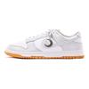 Nike Dunk Leather Abrasion Resistant, Lightweight, And Breathable Low top Skateboard Shoes Unisex Gray White HF5441-110(Team59-)