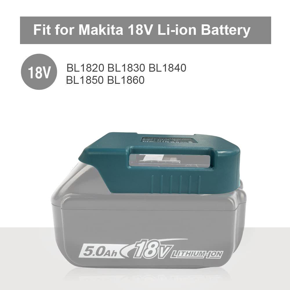 1pc For Makita 18V With USB With Type-C Battery Holder For Makita 18V Battery BL1840 BL1850 BL1860 Charger Adapter Fast Charging