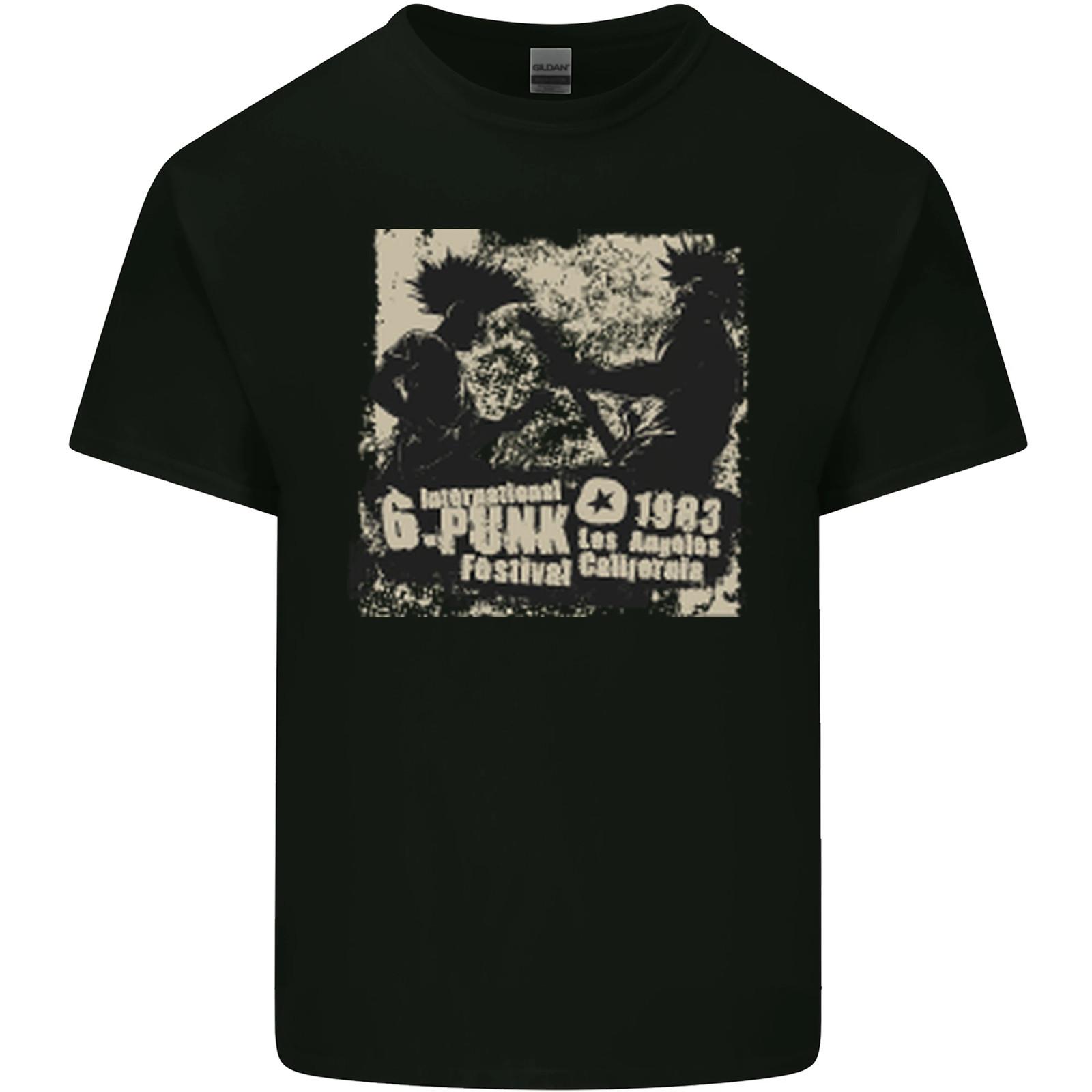 Punk Festival 1983 Music Rock n Roll Men Cotton Maglietta T-shirt XXXXL