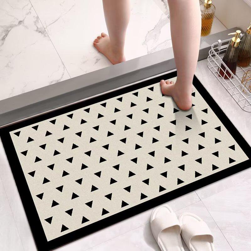 Toilet Diatom Mud Quick-drying Foot Mat Toilet Floor Mat Bathroom Non-slip and Strong Water Absorption Door Carpet Bathroom