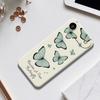 For iPhone 17 Air Case Green Butterfly Pattern Printing Straight Edge TPU Phone Back Cover