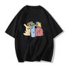 Fun Cartoon Printed Cotton Short-sleeved T-shirt Women's Summer New American Loose T-shirt Half-sleeved Top