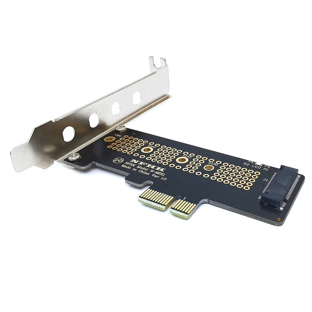 Dovhmoh NVMe PCIe NGFF SSD To PCIe X1 Adapter PCIe X1 To Card Supports and 2280 Size NVMe SSDs M.2 Card, M.2 2230, 2242, 2260, M.2