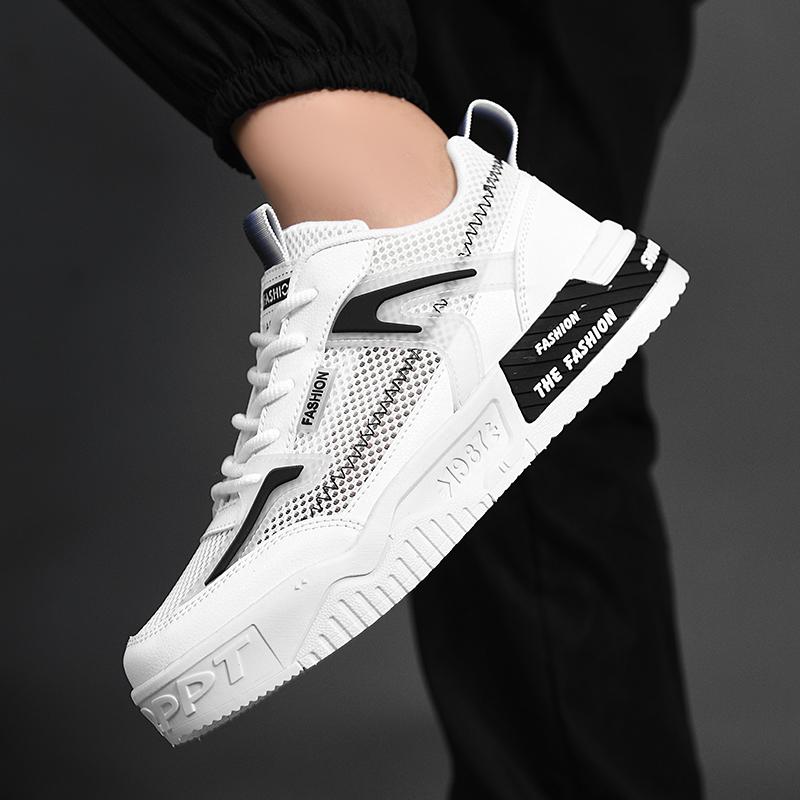 Fashion Vulcanized Sneakers Men Mesh Breathable Canvas Shoes For Men Summer Casual Shoes Sneakers Male British Style Sneakers