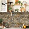 PE Foam Wall Stickers 16Pcs Peel And Stick Backsplash Tile, Waterproof Stickers, Removable Retro Texture Tiles Panels, Self Adhesive Brick Wallpaper
