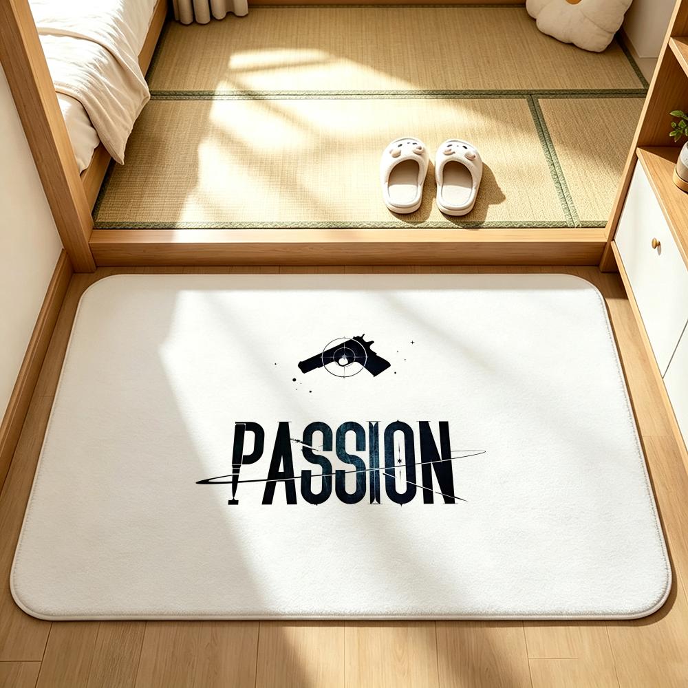 Theme-PassionS Floor Mat Bedroom Carpet, Bathroom Foot Mat, Doormat, Non-Slip Absorbent Multi-Use
