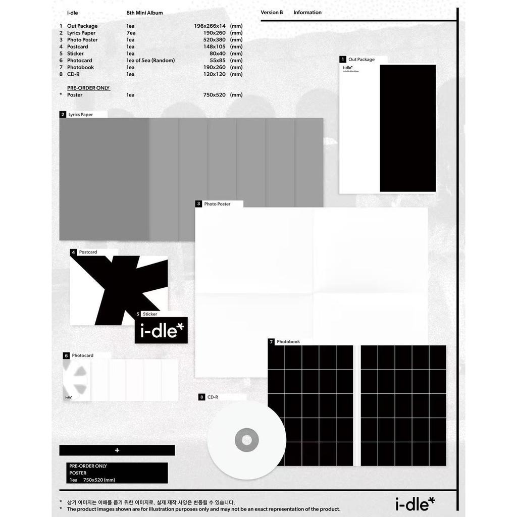 I-dle-[WE ARE] 8. Mini-Album FOTOBUCH, mit Sammelkarte