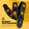 P Leathers Jacquard Guitar Black Perri's Ltd. TWS-7008 Strap,