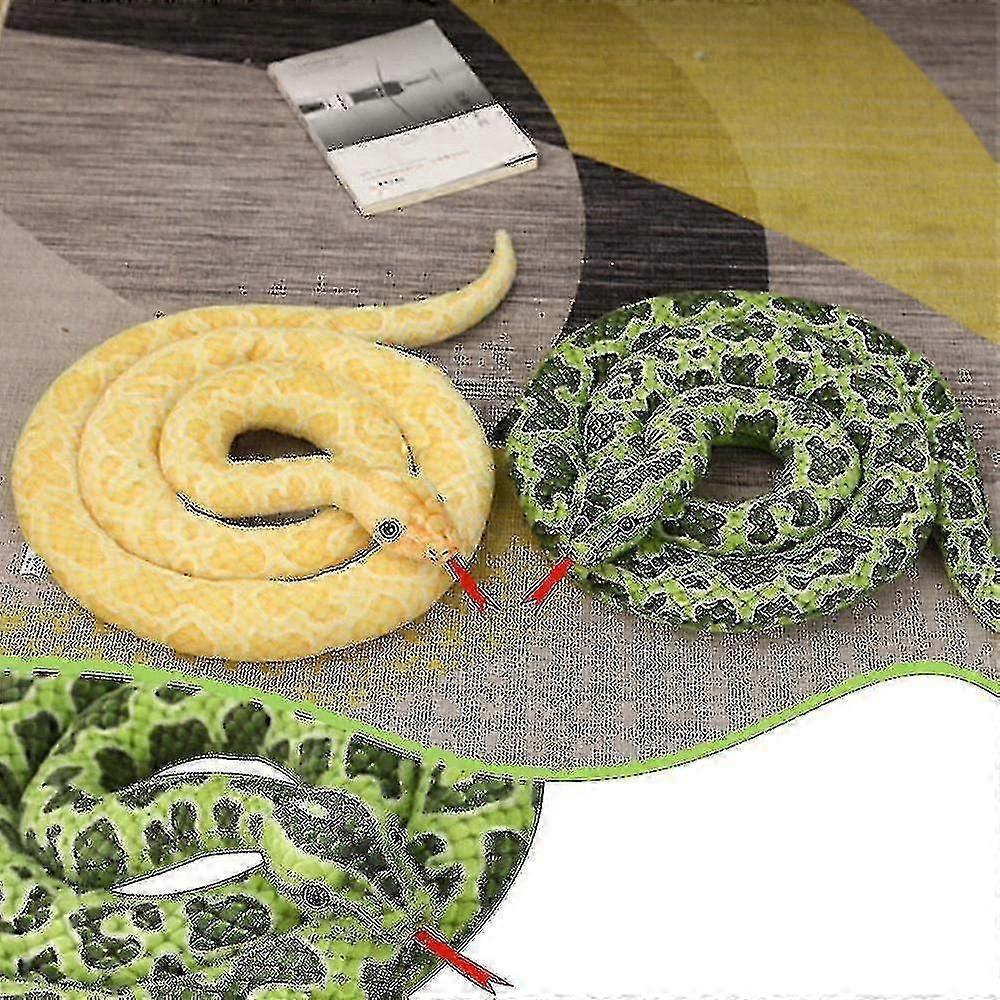 2m Simulated Snake Plush Toy Soft And Comfortable Fabic Suitable For Haunted House Decoration - WK