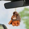 Monkey Hugging Plush Toy Keychain 2D Monkey Acrylic Keychain for Backpack Purse Car Keys Emotional Gift for Family Friends