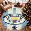 Tappeto Rotondo con Motivo Calcio Manchester FC, Tappetino Interno/Esterno, per Picnic, Sala Giochi, Camera da Letto, Ufficio, Soggiorno, Tappeto Decorazione Casa, Regalo di Compleanno