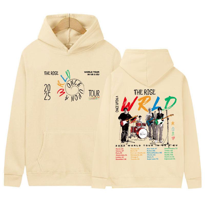 Rapper The Rose Once Upon AWRLD World Tour 2025 Album Kapuzenpullover Herren Damen Y2K Mode Harajuku Langarm Fleece Hoodies Streetwear