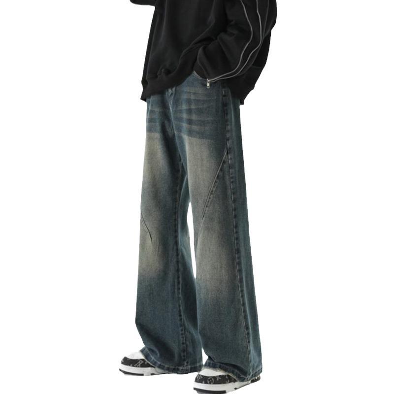 American Retro Wide-leg Straight Jeans Men's and Women's Vibe High Street Ifashion Trousers Flared Pants Loose Pants
