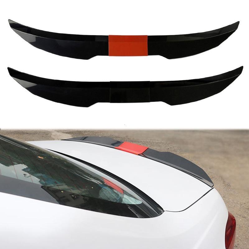 New Style Universal 3pcs Sedan Rear Trunk Tail Rear Wing Spoiler 117-127cm Adjustable DIY Refit Boot Wings Spoiler Car Accessory