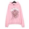 Sp5der 555 Hvězdný Potisk Mikina s Kapucí Set Unisex Streetwear Volný Střih Podzimní Ležérní Outfit