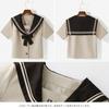 Sailor Authentic High School Two Long Sleeves and Short Sailor Bow JK School Pleated Bow Class Kansai School British High School Junior High School