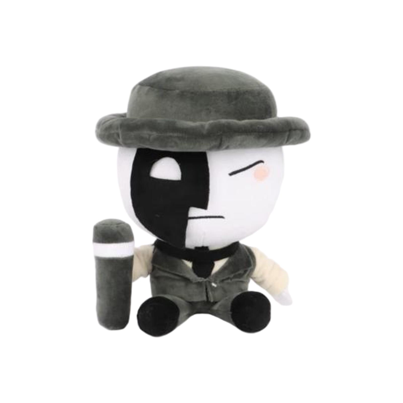 

Plush Stuffed Toy Doll Soft Fabric Sitting Character Design with Hat and Accessory for Collectors and Gift Display One Size белый