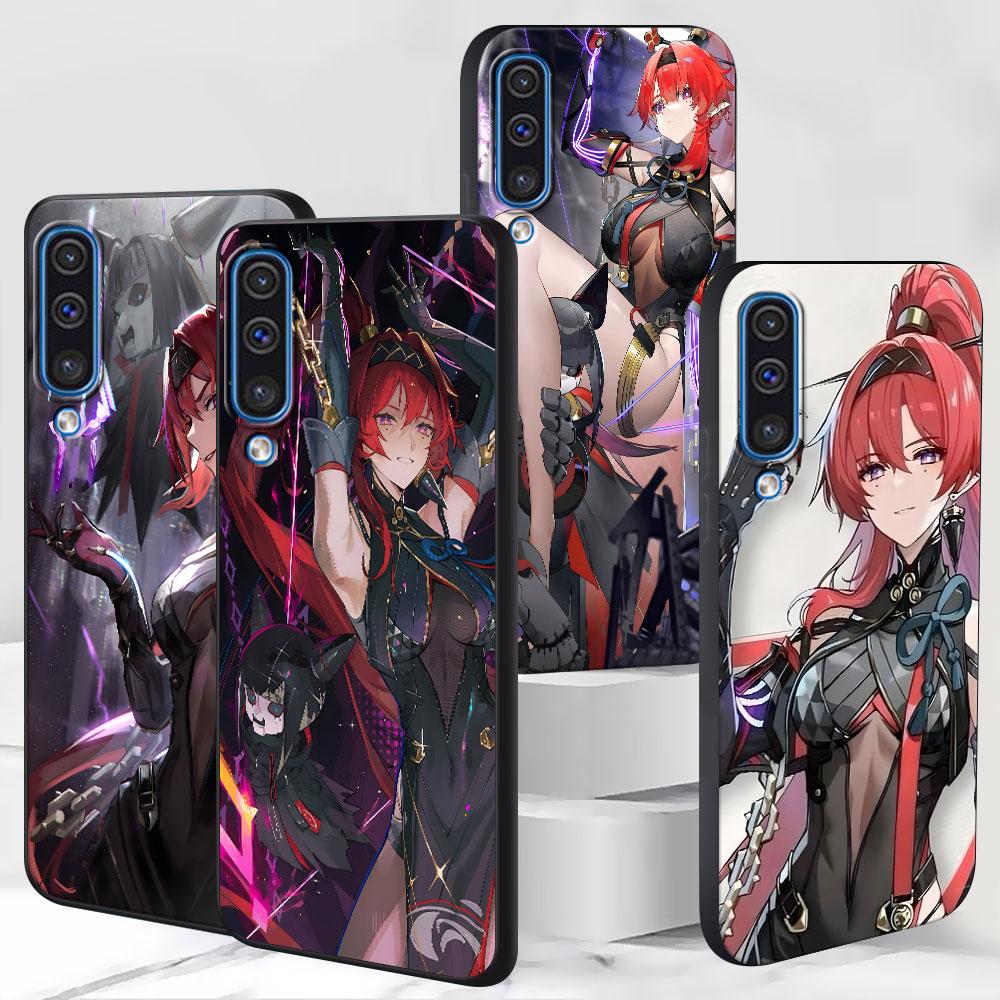 Yin lin Wuthering Waves Case for Samsung Galaxy A03 A04s A20 A30 A20e A70 A70s A50 A40 A30s A50s A20s A10s TPU Black Phone Cover