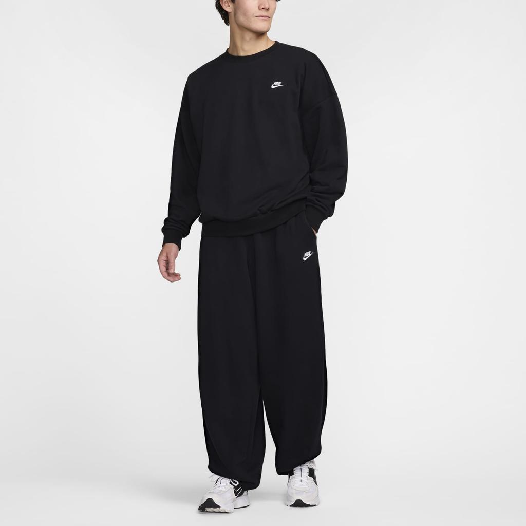 Nike Sports Life Collection NK CLUB FT OVERSIZED CREW Sweatshirt Men's Black HJ1820-010
