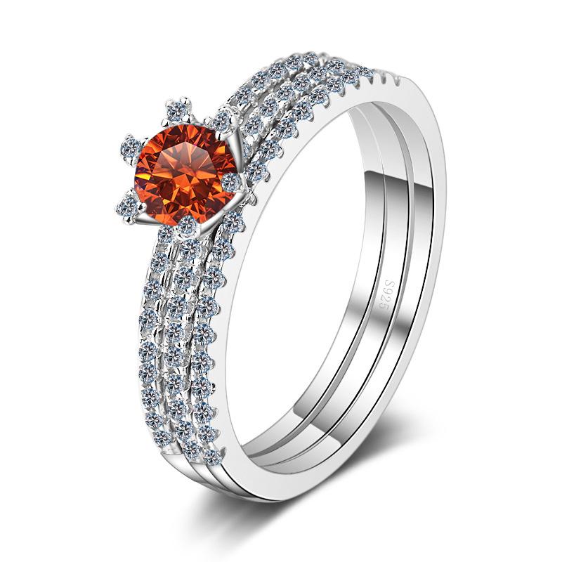 JoyceJelly Women's 0.5 or 1ct D Color Moissanite Diamond Ring Luxury Wedding Engagement Jewelry 925 Sterling Silver Plated Pt950 Gold