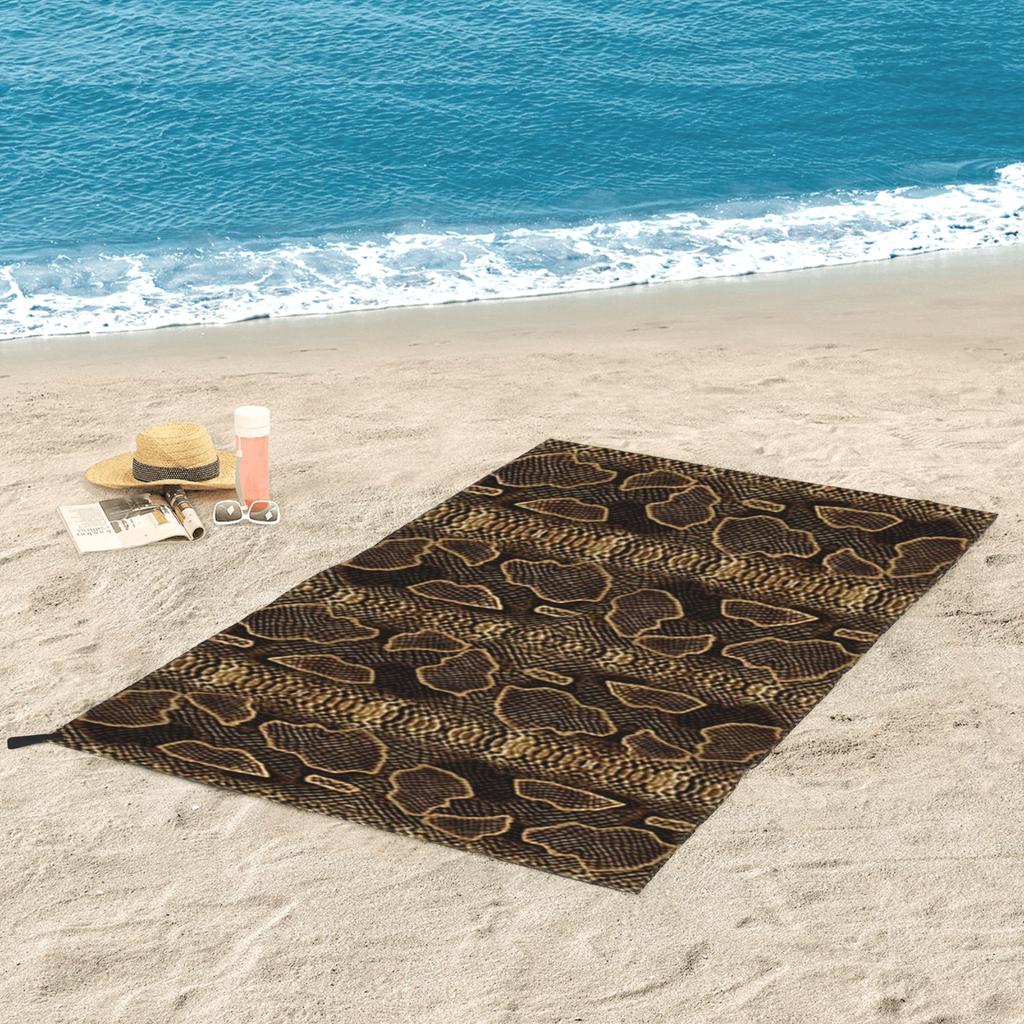 Asciugamano da Spiaggia con Fantasia Serpente Morbido Microfibra Asciugatura Rapida Assorbente Asciugamani Veloci Per Bagno