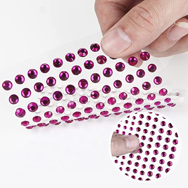 1Sheet 165Pcs 3456Mm Rhinestone Stickers Crystal Jewels Stickers Self Adhesive Face Body Gem Stickers Diy Decorative Crafts