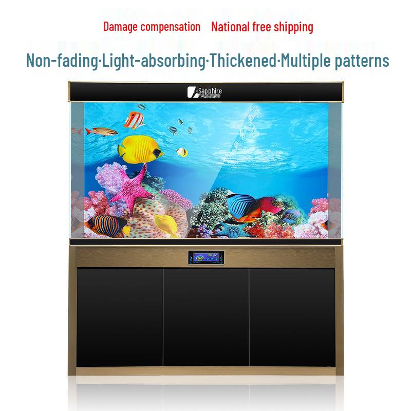 Papier peint et autocollant 3D haute définition double face pour aquarium