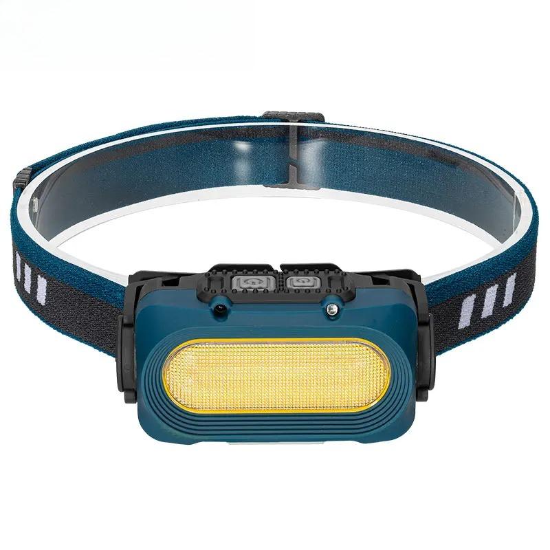 USB Rechargeable Headlights Outdoor Household Portable LED Headlamp with Built-in 1800mah Iithium Battery Head Lamp