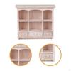 Dollhouse Miniature Cabinet DIY Scene Model Simulation Classic Wood with Compartment Ornament 1/12