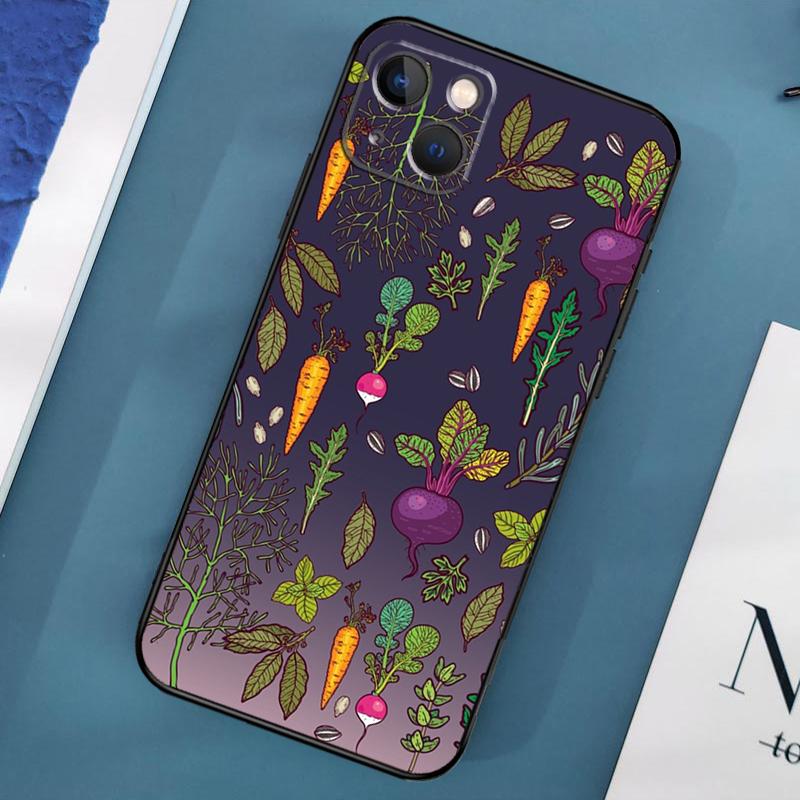 Carrot Vegetable Food Case For iPhone 15 11 12 13 14 Pro Max 12 13 Mini X XS Max XR 7 8 Plus SE 2020 Cover Coque